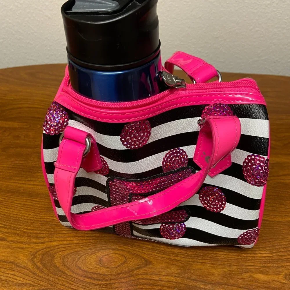 NWOT Justice Bag for girl Striped Sequins